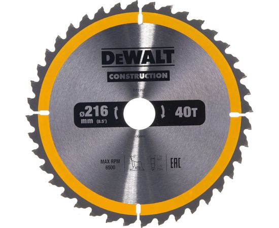 Пильный диск CONSTRUCT (216х30 мм; 40 ATB) DEWALT DT1953 – изображение 4