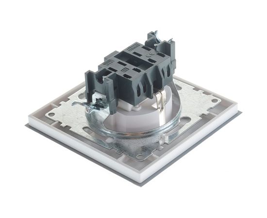 Электрическая 1-местная розетка STEKKER с заземлением, серия Катрин, GLS16-7010-01, белый 39167 – изображение 4