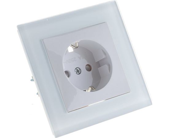 Электрическая 1-местная розетка STEKKER с заземлением, серия Катрин, GLS16-7010-01, белый 39167 – изображение 5