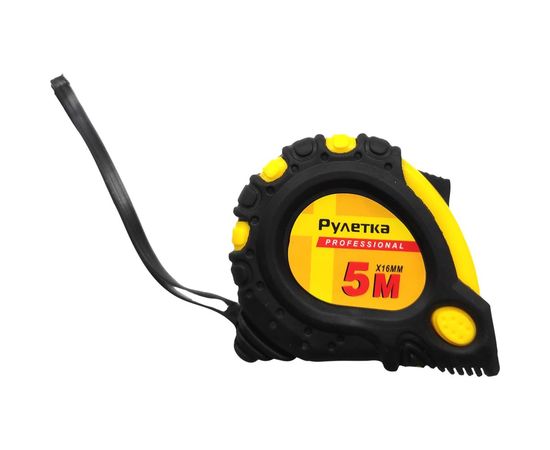 Рулетка Профессионал Стандарт 5м прорезиненная, с магнитом 19мм 46591 