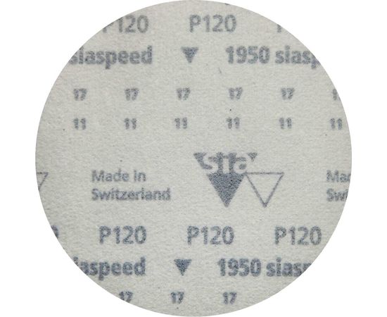 Круг шлифовальный на липучке siaspeed 1950 (5+1 шт; 125 мм; без отверстий; P120) sia Abrasives ss6-125-0-120 