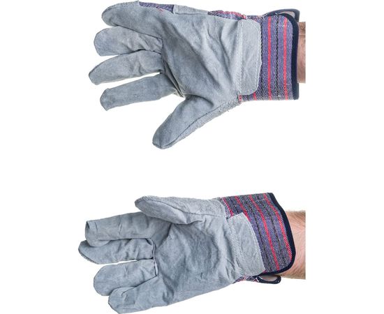 Спилковые комбинированные перчатки ZOLDER, размер 10.5, DH004 