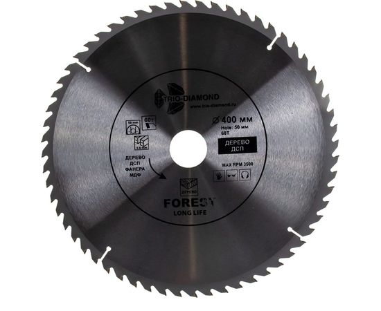 Диск пильный по дереву (400х50 мм; 60Т) Trio-Diamond FLL841 