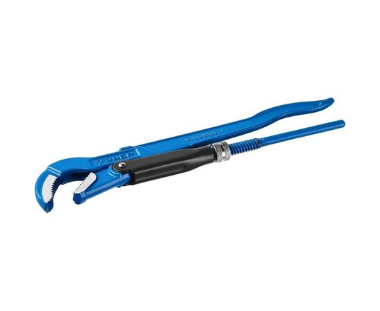 Трубный рычажный ключ ЗУБР ПРОФЕССИОНАЛ изогнутые губки, цельнокованый, Сr-V, № 1 27337-1_z01 