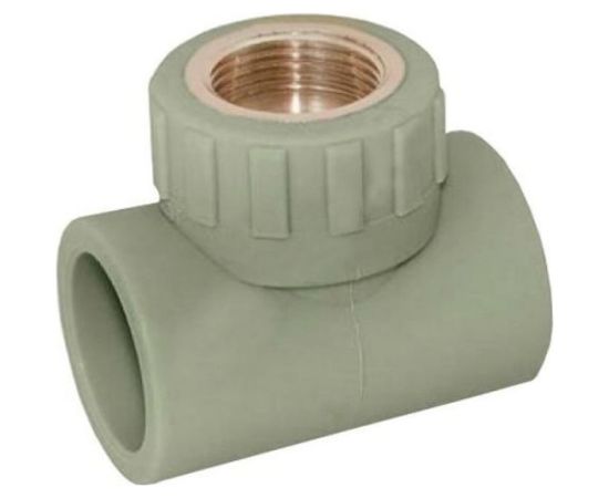 Тройник комбинированный с внутренней резьбой VALFEX PP-R серый, 20 мм х1/2"" 10127020Г 127-0432 