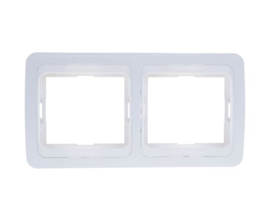 Рамка UNIVersal Валери 2-х местная, горизонтальная, белый ВР002Г 