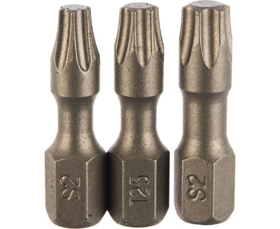 Набор бит Torx №3 (3 шт; 25 мм; Т20/Т25/Т30) Quadro Torsion 490003 