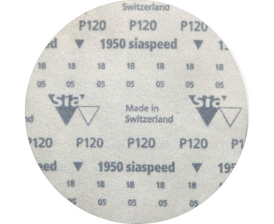 Круг шлифовальный на липучке siaspeed 1950 (5+1 шт; 150 мм; без отверстий; P120) sia Abrasives ss6-150-0-120 – изображение 2