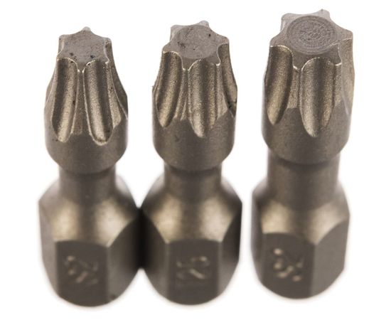 Набор бит Torx №3 (3 шт; 25 мм; Т20/Т25/Т30) Quadro Torsion 490003 – изображение 2
