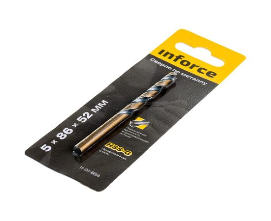 Сверло по металлу HSS-G (5х86х52 мм) Inforce 11-01-684 – изображение 2