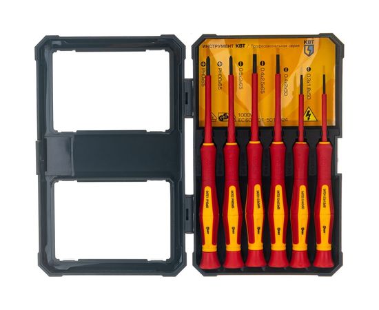 Набор диэлектрических отверток КВТ Профи НИО-06 мини 79771 – изображение 2
