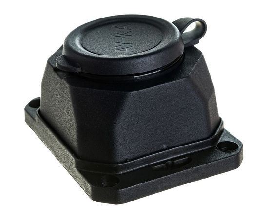 Колодка AY-KA 1 гнездо, с заземлением, c крышкой каучуковая 5510000 – изображение 2