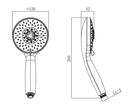 Лейка для душа Olives 5 режимов, с системой Touch Clean и вставкой ECO D155 – изображение 2