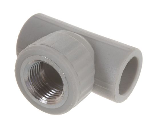 Тройник комбинированный с внутренней резьбой VALFEX PP-R серый, 20 мм х1/2"" 10127020Г 127-0432 – изображение 3