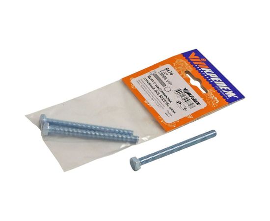 Болт с ш/г VIPкрепеж DIN 933 (558) полная резьба 6х70 2шт 16868 VIP – изображение 3