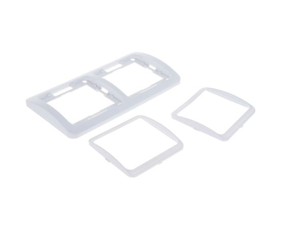 Рамка UNIVersal Валери 2-х местная, горизонтальная, белый ВР002Г – изображение 3