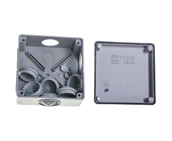 Распределительная коробка Промрукав для о/п безгалогенная HF атмосферостойкая 100х100х50 40-0305 – изображение 4