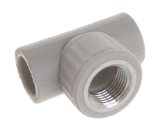 Тройник комбинированный с внутренней резьбой VALFEX PP-R серый, 20 мм х1/2"" 10127020Г 127-0432 – изображение 4