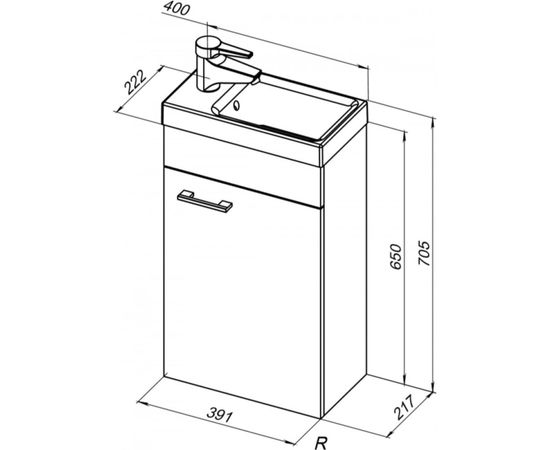 Тумба Aquanet Нота 40 цвет белый 00246953 – изображение 6