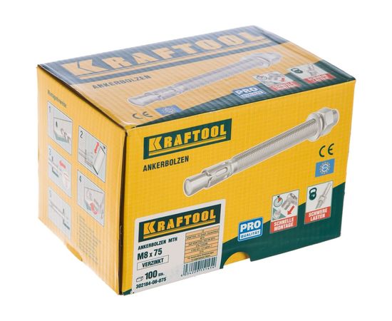 Анкер клиновой (М8x75; 100 шт.) Kraftool 302184-08-075 – изображение 6
