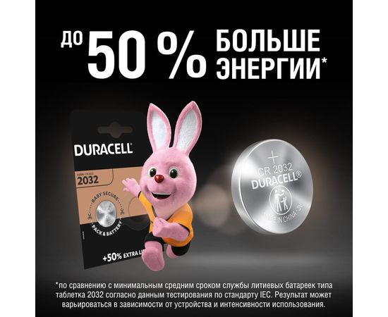 Литиевые батарейки Duracell CR2032-2BL 2 штуки в блистере Б0037273 – изображение 6