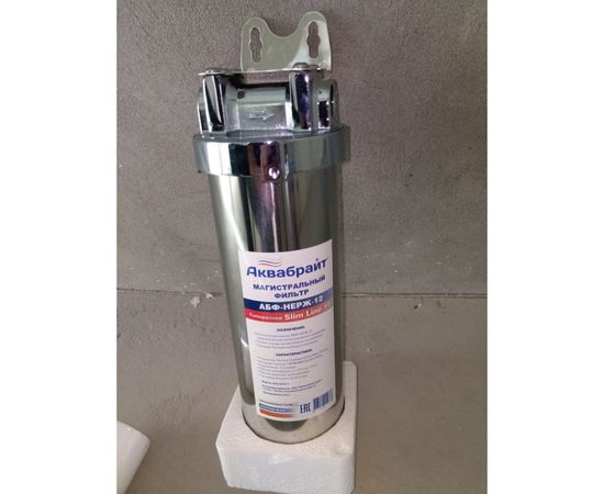 Магистральный фильтр Аквабрайт АБФ-НЕРЖ-12 из нержавеющей стали типоразмер SlimLine 10 33668:3327 – изображение 10