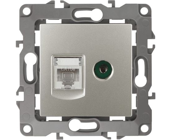 Комбинированная розетка ЭРА 12-3110-15 RJ45 TV, IP20, 12, перламутр Б0027450 