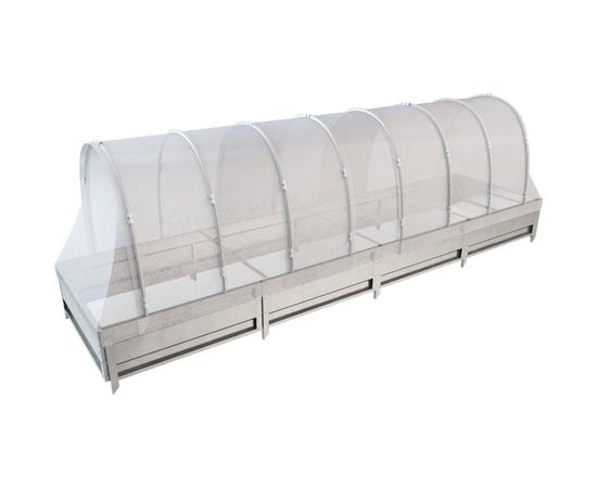 Арочный парник со спанбондом на грядке 36 см Delta-Park 4 м 3004003_2 