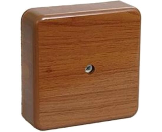 Распаячная коробка УРАЛ ПАК открытой проводки 100х100х29мм, темное дерево, без клеммы IP40 КР-513180100-060 