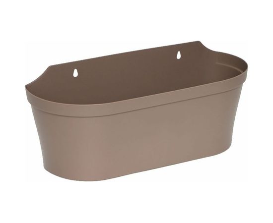 Цветочное кашпо на стену Протэкт 14х40х15 см, серо-коричневый КЦ-14 СК 