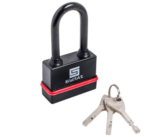 Навесной замок БУЛАТ (всепогодный; 3 ключа; 9 мм) 13337 