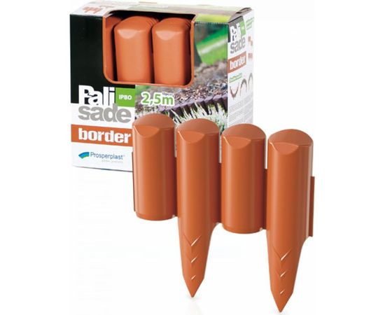 Бордюр для сада терракотовый Prosperplast Palisada border IPBO-R624 