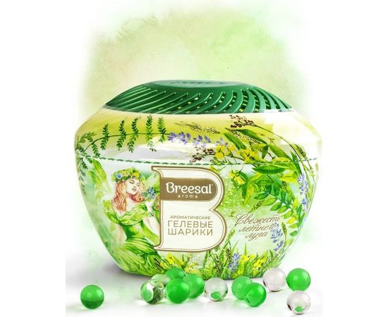 Ароматические гелевые шарики Breesal Fresh Drops Свежесть летнего луга B/25001 