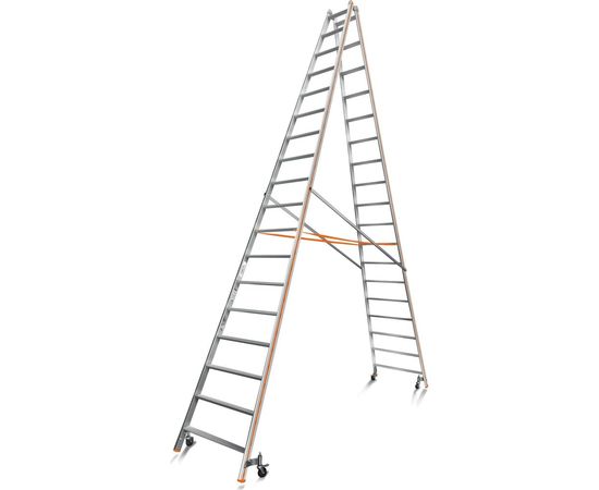 Передвижная стремянка Эйфель Комфорт - Профи 218 Роллер 