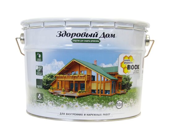 Деревозащитное средство Здоровый Дом Орех 10 л 90000857554 