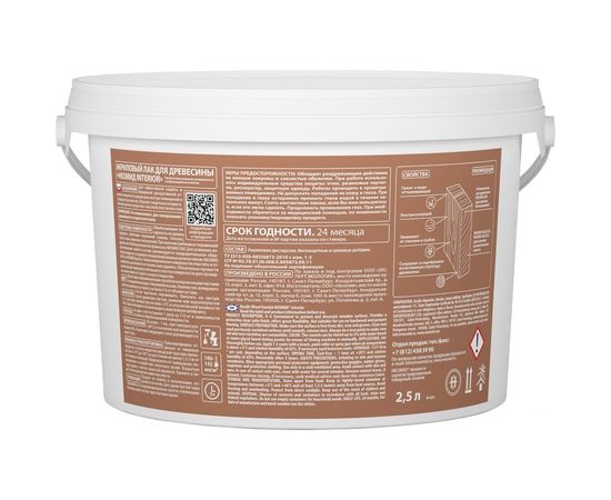 Акриловый лак для древесины Neomid interior /2,5л/ - Н -INTER-2,5 – изображение 2