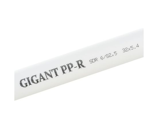 Труба Gigant PP-R белая SDR 6 (PN20) 32x5.4 мм, 2м GSG-6 – изображение 2