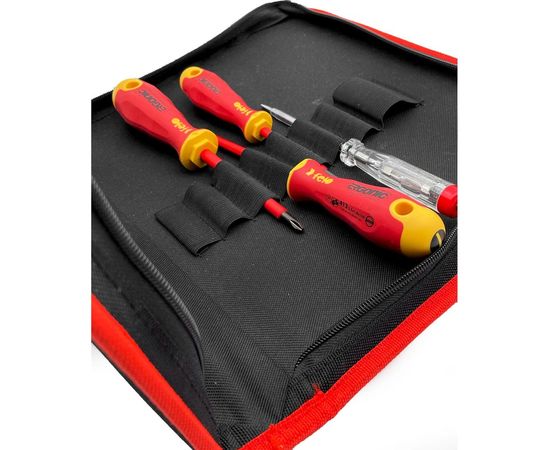 Набор отверток Felo Ergonic SL, PH, PZ +/-, отвертка тестер сети и диэлектрическиие бокорезы 160 мм 41390504 – изображение 2