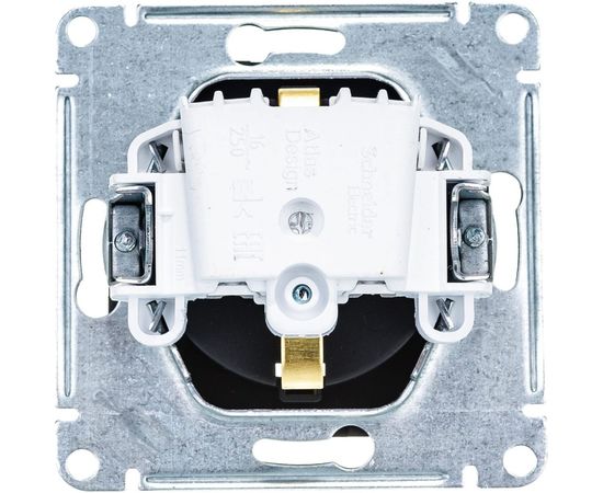 Розетка Schneider Electric ATLASDESIGN с заземлением, со шторками, 16А, КАРБОН ATN001045 – изображение 3
