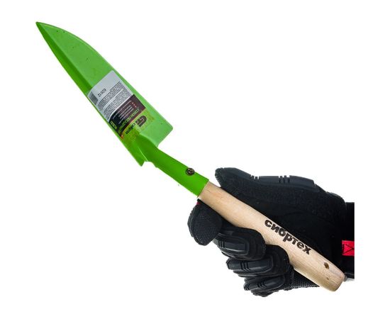 Посадочный совок, деревянная рукоятка, узкий СИБРТЕХ 62612 – изображение 3