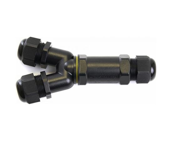 Водонепроницаемый соединитель-коннектор для проводов Y FERON клемма 3pin, черный LD522/LD529 41461 – изображение 3