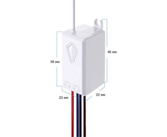 Беспроводной выключатель GRITT Practic 1 клавиша, белый комплект 1 выключатель, 1 радиореле 1000Вт 11101 – изображение 3