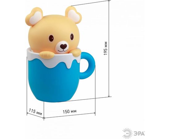 Настольный светильник, синий ЭРА NLED-401-0.5W-BU C0044904 – изображение 3