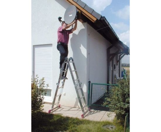 Шарнирная универсальная стремянка-трансформер 4 х 4 Corda Krause 085047 – изображение 4