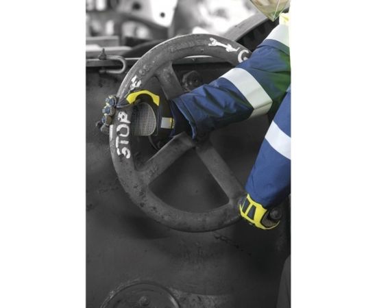 Трикотажные перчатки с защитными накладками Delta Plus VV900JA EOS цвет желтый, p.11 VV900JA11 – изображение 4