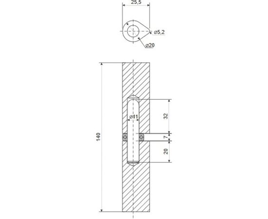Петля для металлических дверей APECS 140х20-B (пакет) 29944 – изображение 5