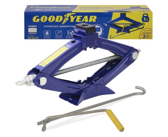 Универсальный ромбический домкрат Goodyear GY-SJ-01 1 т, 95-350 мм, со съемной ручкой GY000910 