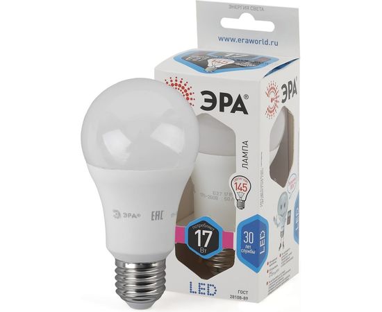 Светодиодная лампа ЭРА LED A60-17W-840-E27 Б0031700 