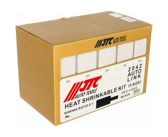 Набор термоусадочных трубок d=2, 4, 5, 6, 10мм JTC-2042 