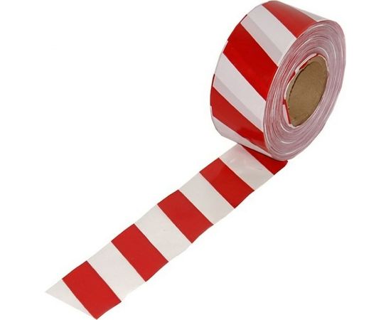 Оградительная лента Протэкт Эконом 500 п.м.,75мм, Бело-красная ЛО-500/75 Э б/кр 